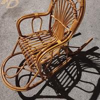 Sedia a dondolo in bambù per bambjni