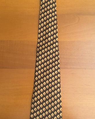 Cravatta vintage geometrica 100% Seta - M. Seta