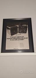 Brionvega TS502 Radio Cubo Pubblicità giornale 70'