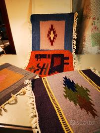 collezione di quattro tappetini kilim India