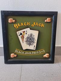 Quadro in legno 3D "Black Jack"