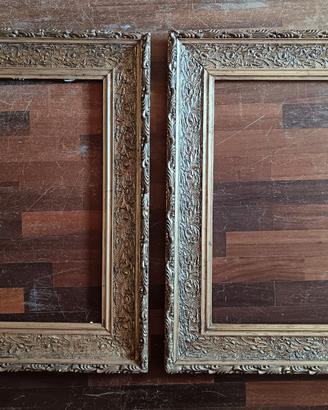 2 cornici antiche legno e oro
