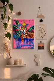 Poster con cornice pop art animale design moderno