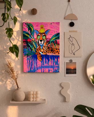 Poster con cornice pop art animale design moderno