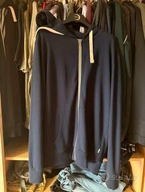 Felpa Jack & Jones blu notte con zip e cappuccio