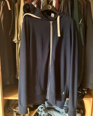 Felpa Jack & Jones blu notte con zip e cappuccio