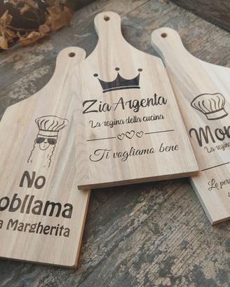 Taglieri personalizzati con incisione al laser