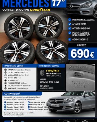 CERCHI IN LEGA ORIGINALI MERCEDES BENZ 17”