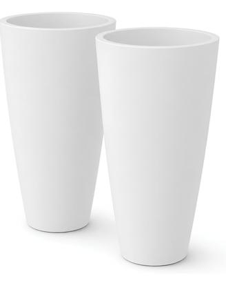Vaso alto 36×70 cm  bianco - 2 pezzi