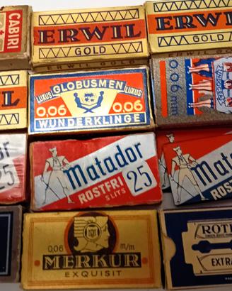 16 pacchetti lamette da barba vintage