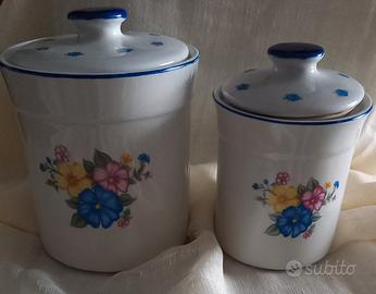 Barattoli ceramica per sale zucchero o caffe