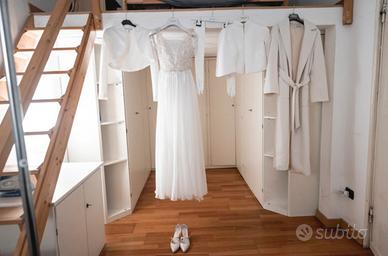 Vestito sposa con scarpe e accessori