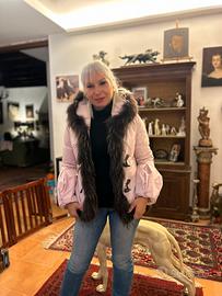 Piumino moncler con pelliccia volpe