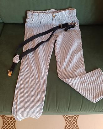 Pantaloni eleganti da cerimonia lino cotone 8 anni