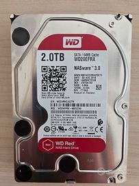Hard Disk Red 2TB WD per NAS
