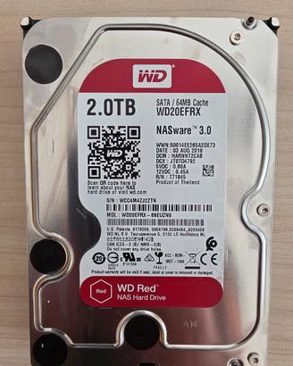 Hard Disk Red 2TB WD per NAS
