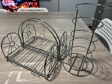 Porta bicchieri e porta fazzoletti abbinati