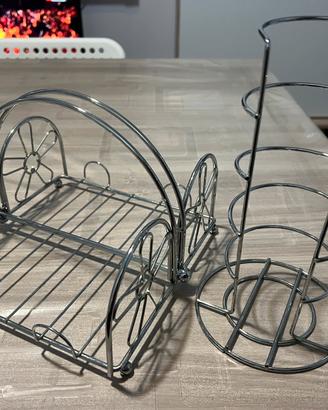 Porta bicchieri e porta fazzoletti abbinati