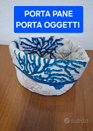 PortaPane in tessuto fantasia mare oggetti casa