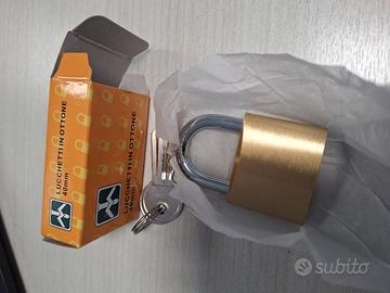 Lucchetto Ottone 40mm - 2 Chiavi