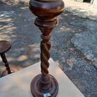 portacenere svuotatasche a colonna in legno