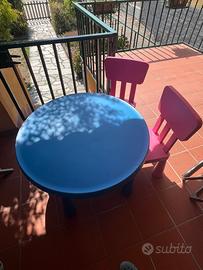 Tavolo con sedie bimbi