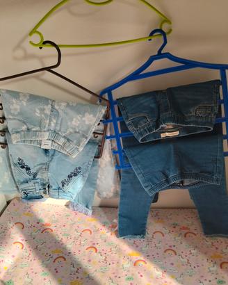 Set jeans bimba 3-4 anni Primigi Calzedonia OVS B.