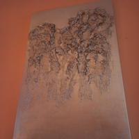 Quadro in foglia argentata
