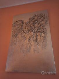 Quadro in foglia argentata