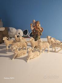 Pastore e pecorelle presepe