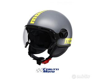 CASCO MOMO FGTR CLASSIC E2206 GRIGIO OPACO / GIALL