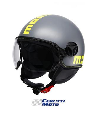 CASCO MOMO FGTR CLASSIC E2206 GRIGIO OPACO / GIALL
