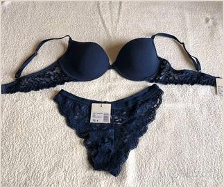 Completino Intimo Donna CAOS Blu Navy Reggiseno