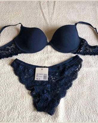 Completino Intimo Donna CAOS Blu Navy Reggiseno