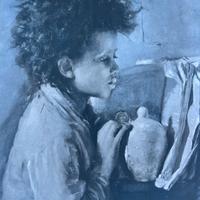 Quadro Mancini Scugnizzo con salvadanaio