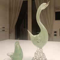 Scultura vetro di Murano - uccelli 