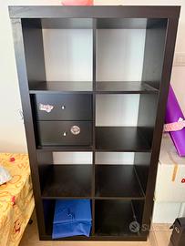 Scaffale IKEA KALLAX nero-marrone