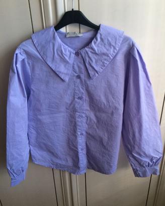Camicia donna NUOVA lilla cotone Kikisix