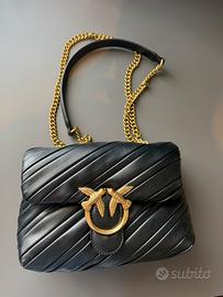 Borsa Pinko Love Bag Puff Oblique Nera