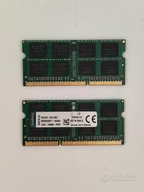 RAM 16GB 2x8 DDR3 1600 SODIMM Kingston 1.5V
