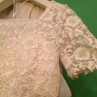 abito da sposa lungo in macramè tg.44