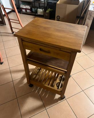 Carrello portavivande in legno