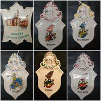 Maioliche Ascoli Piceno città della quintana 6 pez