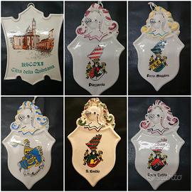 Maioliche Ascoli Piceno città della quintana 6 pez