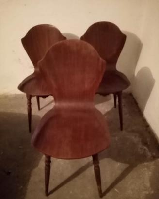 sedie vintage legno curvato 