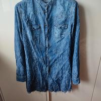 camicia lunga jeans
