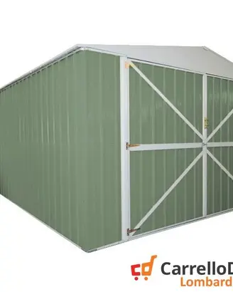 garage box auto in lamiera 360x600 verde scuro
