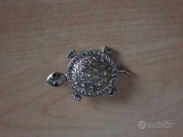 Miniatura soprammobile tartaruga in metallo