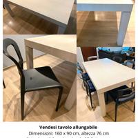 Tavolo da pranzo allungabile con 6 sedie