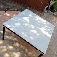 tavolo in marmo, giardino ,marmo bianco, legno
